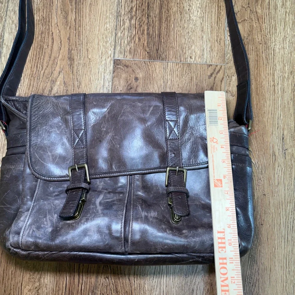 ONA The Brixton Messenger Bag Dark Brown Italian Leather Camera Laptop Satchel